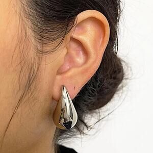 Silver Water Drop Tear Drop Earrings
